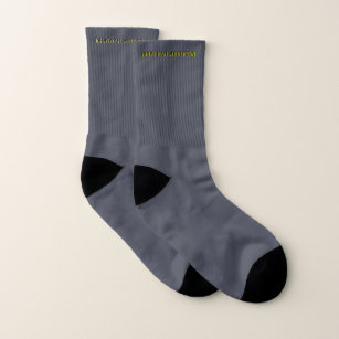 Plain Text Personalized Creative Smoke Grey Socks