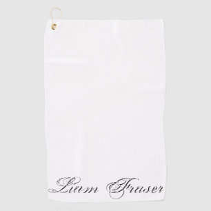 Plain Text Personalized Golfer Create Your Own Golf Towel