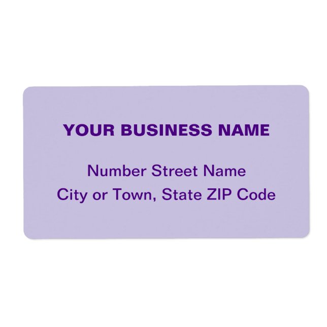 Plain Texts Monochrome Purple Business Shipping (Front)