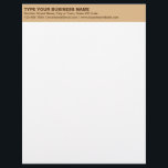 Plain Texts on Monochrome Brown Heading of Letterhead<br><div class="desc">Simple and plain texts designs are often easy to understand and remember. Plain texts design heading of letterhead that you can customize to advertise your business or to promote your brand name to customers or clients. Customizable office supply that you can use to build brand name awareness. Design on the...</div>