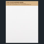 Plain Texts on Monochrome Brown Heading of Letterhead<br><div class="desc">Simple and plain texts designs are often easy to understand and remember. Plain texts design heading of letterhead that you can customize to advertise your business or to promote your brand name to customers or clients. Customizable office supply that you can use to build brand name awareness. Design on the...</div>