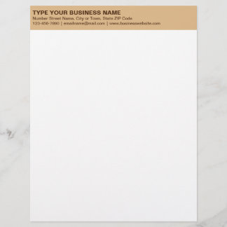 Plain Texts on Monochrome Brown Heading of Letterhead