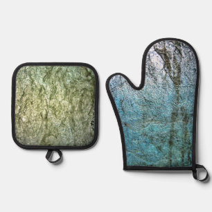 Plain texture oven mitt and pot holder,Common Oven Mitt & Pot Holder Set