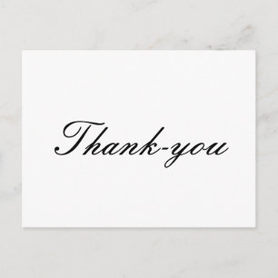 plain Thank-you postcards
