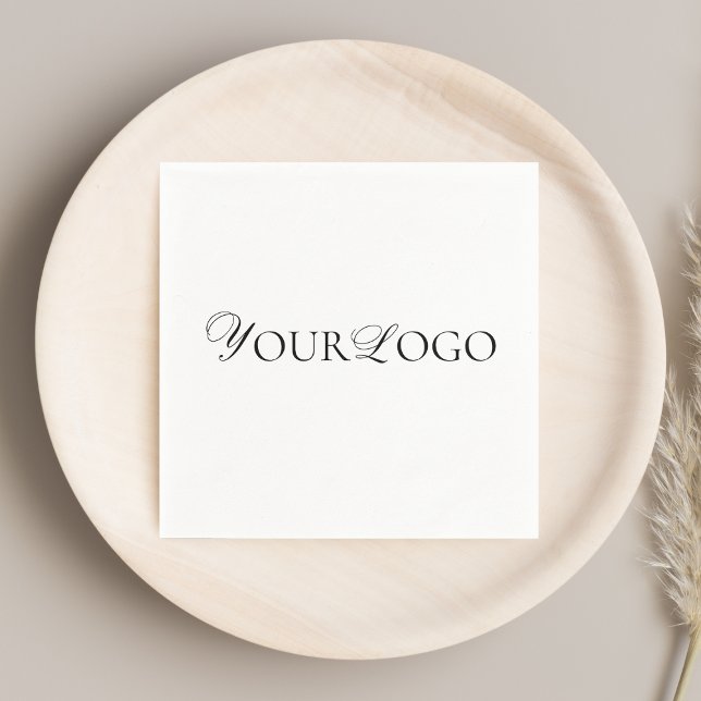Plain Thin Business Logo Company Event Minimalist Napkin (Creator Uploaded)