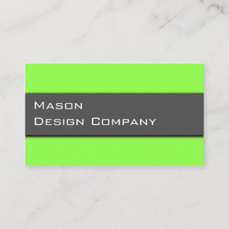 Plain Two Tone Lime and Grey Stylish Card