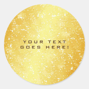 Plain Unique Special Gold Colour Background Classi Classic Round Sticker