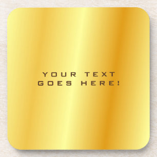 Plain Unique Special Gold Colour Background Coaster