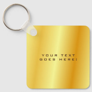 Plain Unique Special Gold Colour Background Keychain