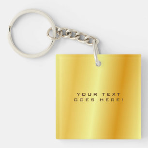 Plain Unique Special Gold Colour Background Keychain