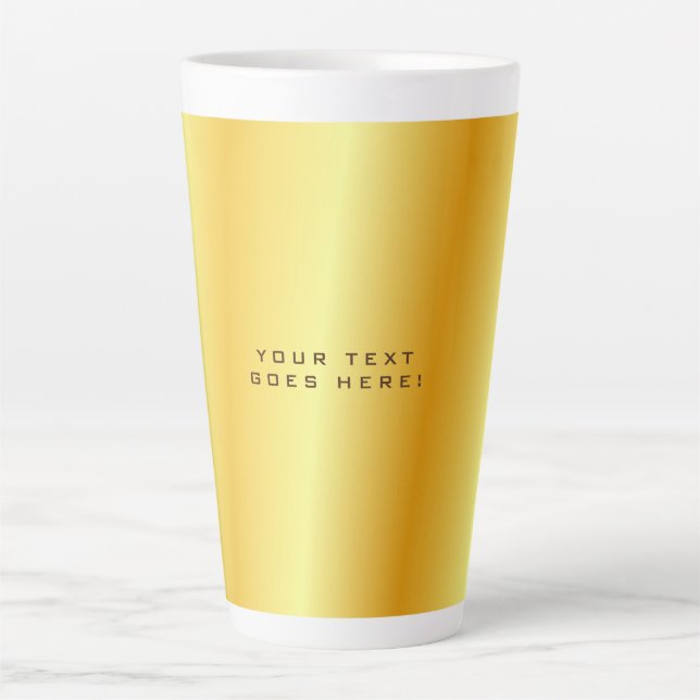 Plain Unique Special Gold Colour Background Latte Mug (Front)
