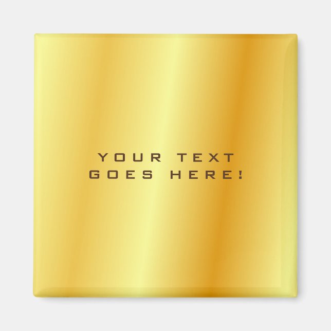 Plain Unique Special Gold Colour Background Magnet (Front)