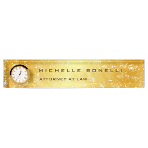 Plain Unique Special Gold Colour Background Nameplate