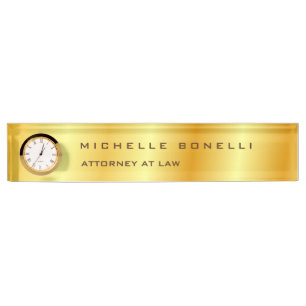 Plain Unique Special Gold Colour Background Nameplate