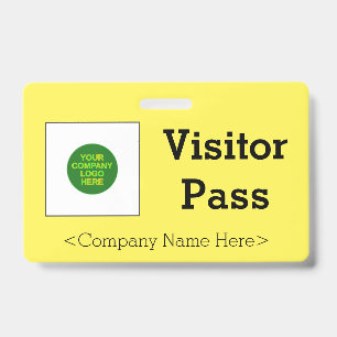 Plain "Visitor Pass" Badge