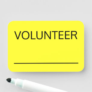 Plain "VOLUNTEER" Name Tag