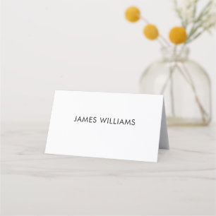Plain Wedding Place Cards Folded White