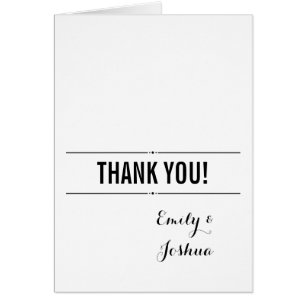 Plain Wedding Thank You Card Custom Template