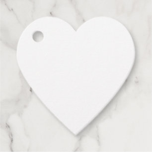 Plain White 1.75" Heart Tag Blank Business Cards