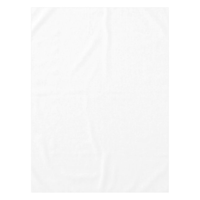 Plain White 52" x 70" Blank Wedding Tablecloth (Front)