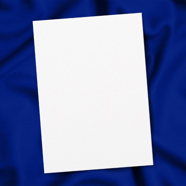 Plain White 5" x 7" Matte Blank Graduation Thank You Card (Plain white matte 5" x 7" graduation thank you card)