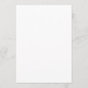 Plain White 5" x 7" Matte Blank Wedding Menu