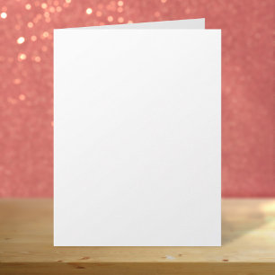 Plain White 8.5" x 11" Large Blank Birthday Card