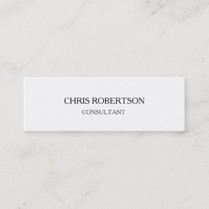 Plain White Attractive Unique Professional Mini Business Card