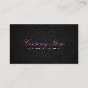 Plain White & Black Vintage Floral Paisley Lace Business Card