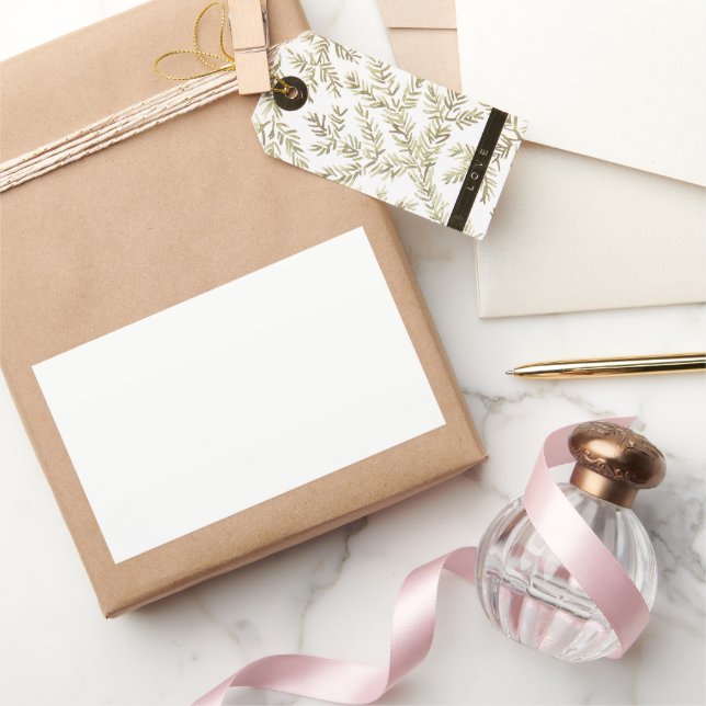 Plain White Blank Wedding Set of 4.5" x 2.7" Sticker (Gifting)