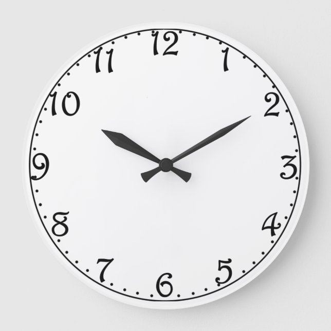  Plain  White Clock Face Harrington (Front)