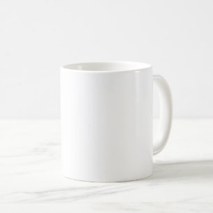 Plain white coffee mug