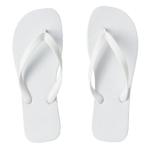 Plain White Flip Flops