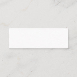 Plain White Mini 3" x 1" Rectangular Matte Business Card