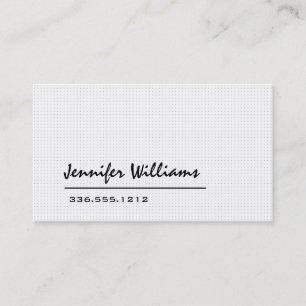 Plain White Minimalist Professional Business Card