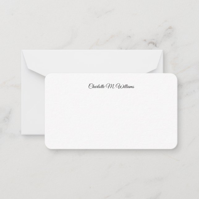 Plain White Minimalist Professional Modern Card (Front)