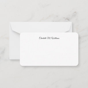 Plain White Minimalist Professional Modern Card
