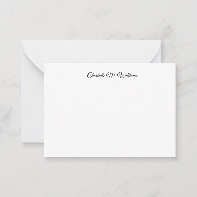 Plain White Minimalist Professional Modern Card (Front)