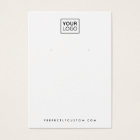 Plain white or any color logo earring display card