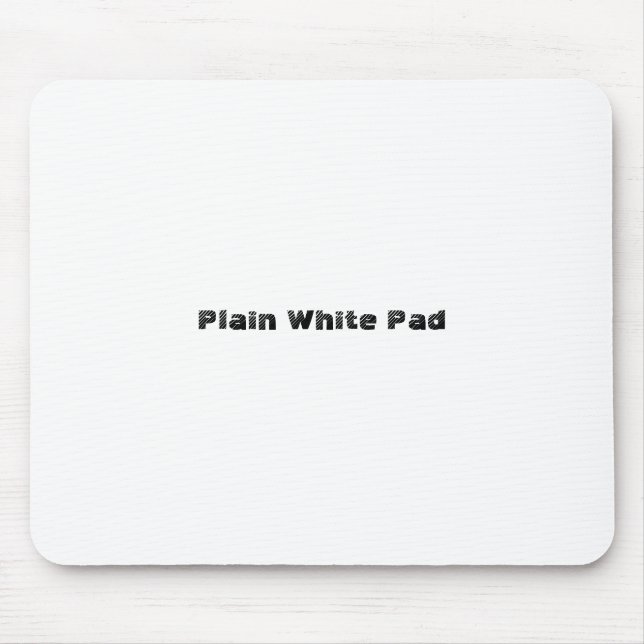 Plain White Pad Mouse Pad (Front)