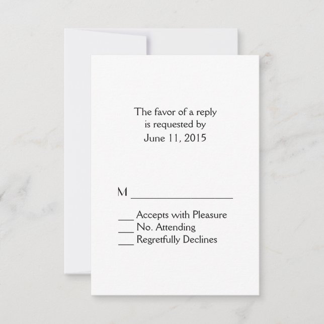 Plain White  RSVP (Front)