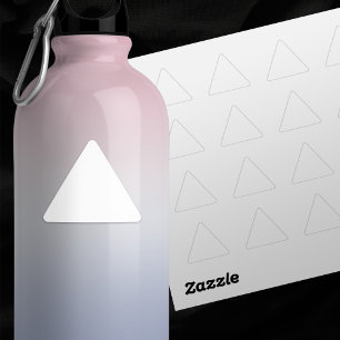 Plain White Small 1.5" Set of 20 Blank Wedding Triangle Sticker