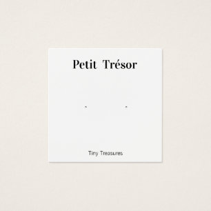 Plain White Stud Earring Display