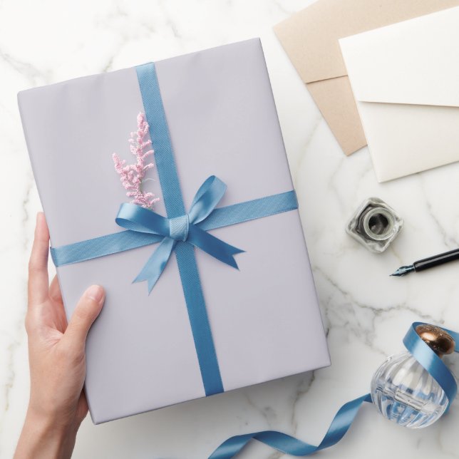 Plain Winter Platinum Grey Colour Shade Tone Wrapping Paper (Gifting)