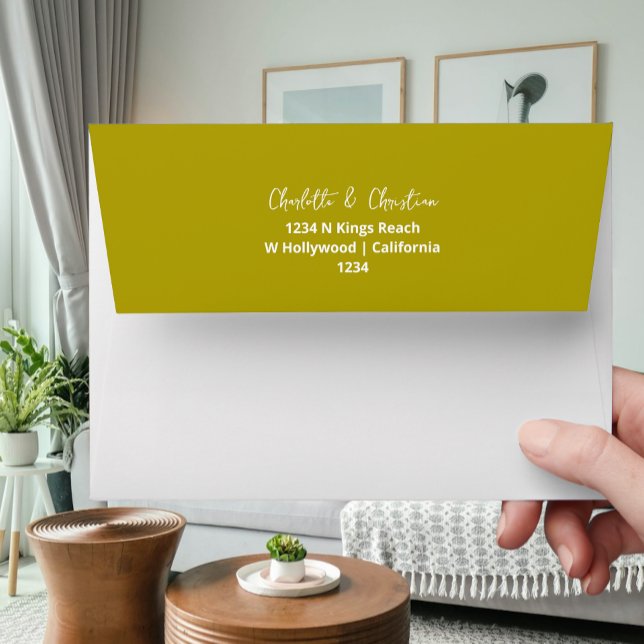 Plain With Return Address Colourful Envelope (Plain With Return Address Colorful Envelopes by Ricaso. Fun retro color collection ideal for wedding)