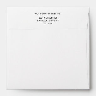 Plain With Return Address Envelope
