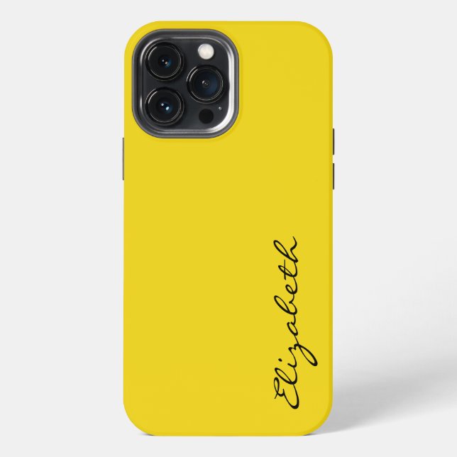Plain Yellow Background iPhone Case (Back)