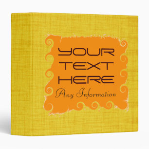 Plain Yellow Elegant Modern Orange Binder
