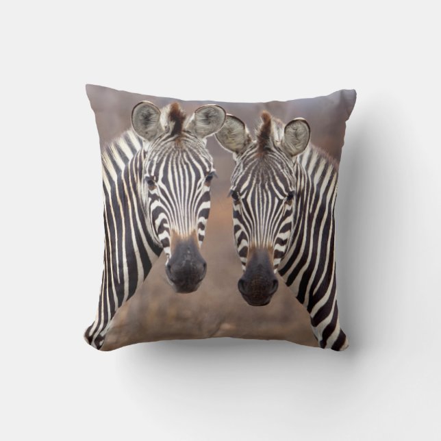 Plain Zebras, Kruger National Park Throw Pillow (Front)