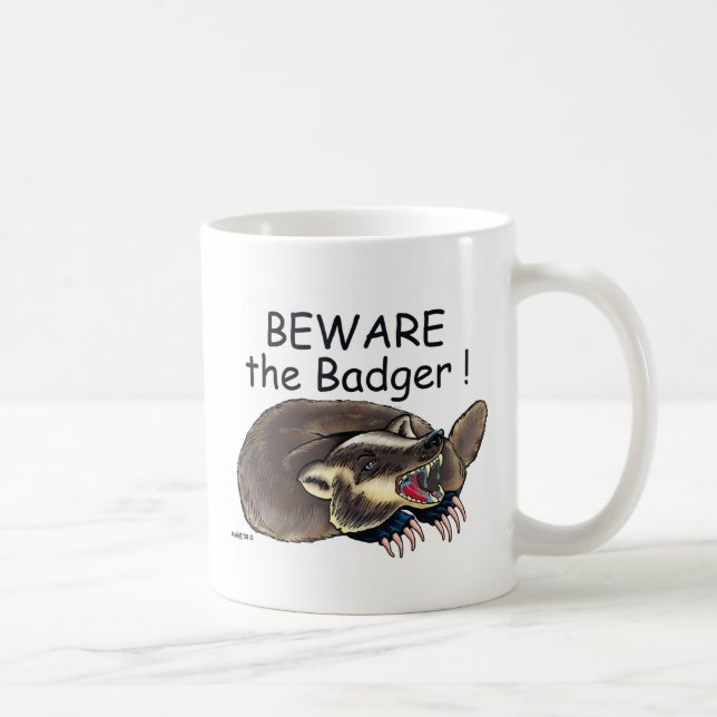 PlainBadger_black Coffee Mug (Right)